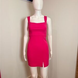 Lulu's Vibrant Pink Mini Dress